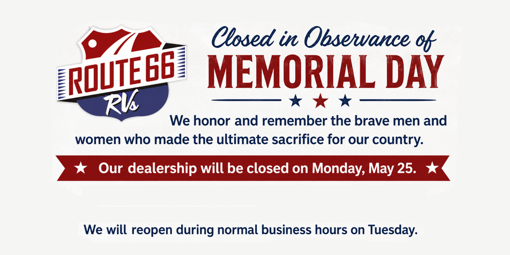 Closed Memorial Day2